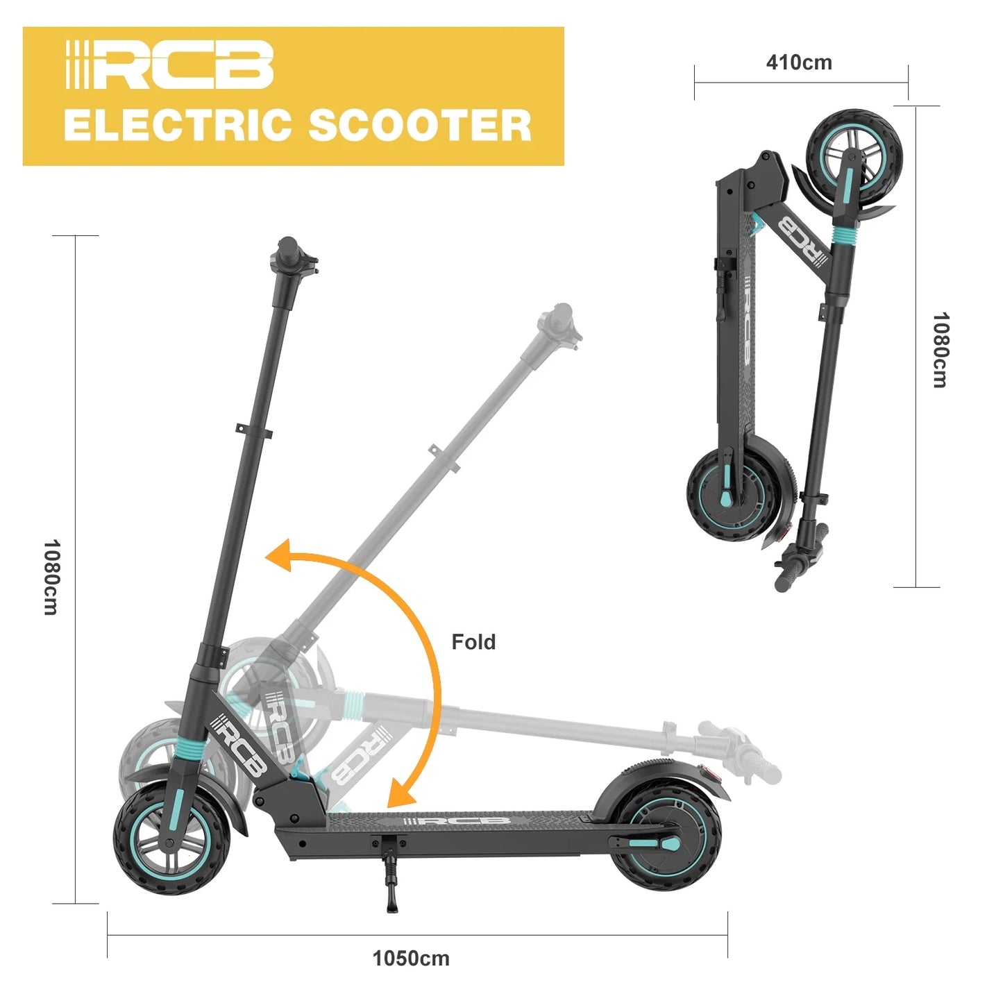 Electric Scooter R13 - 350W Motor,15Mph Top Speed, 8" Tires, Portable Folding Commuting Electric Scooter Adults & Teens